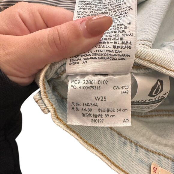 LEVIS Wedgie Icon Ankle Denim Zero Gravity Sz 25 - Picture 7 of 7